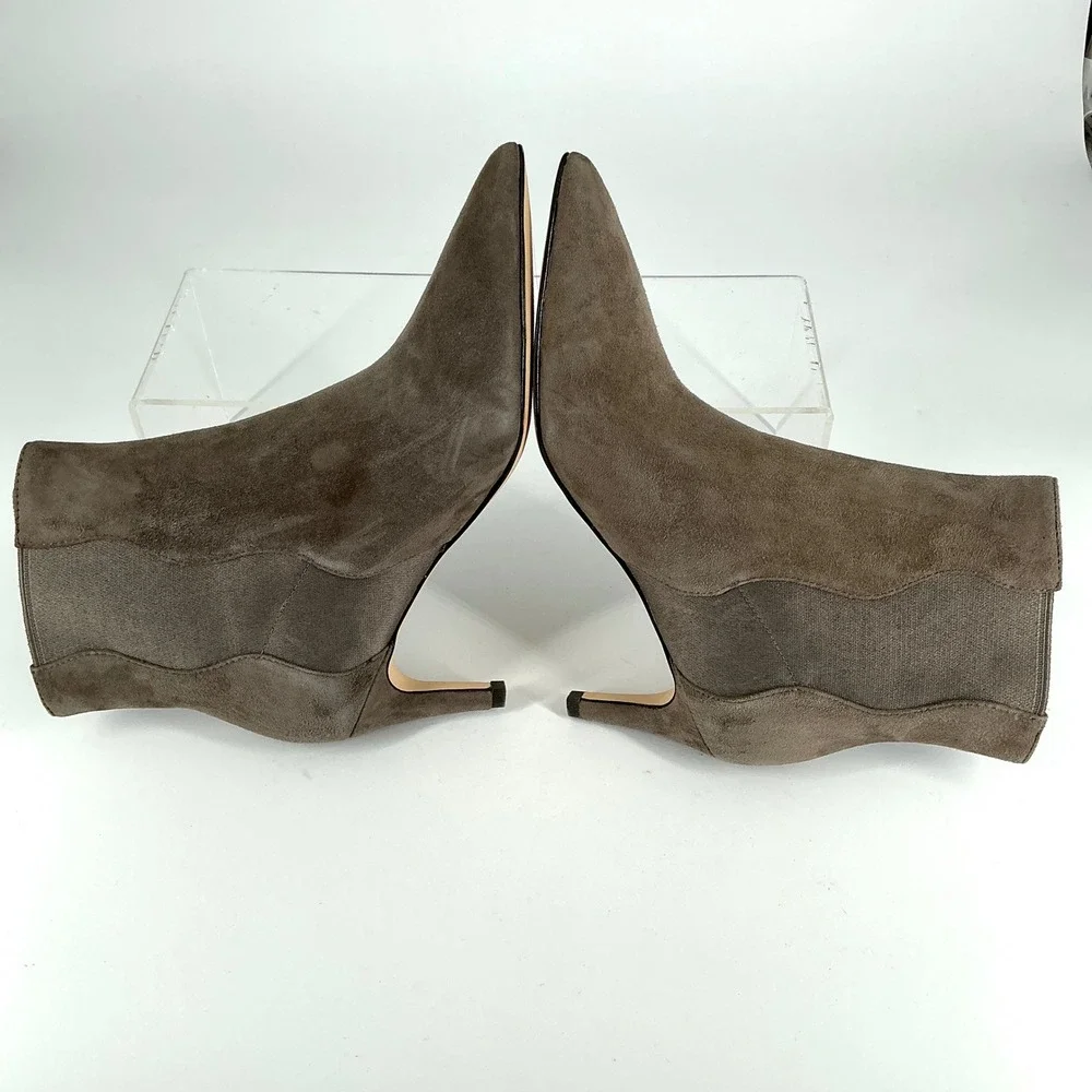 Cole Haan Grand 360 Womens Size 6 B Taupe‎ Suede Kitten Heel Ankle Boots